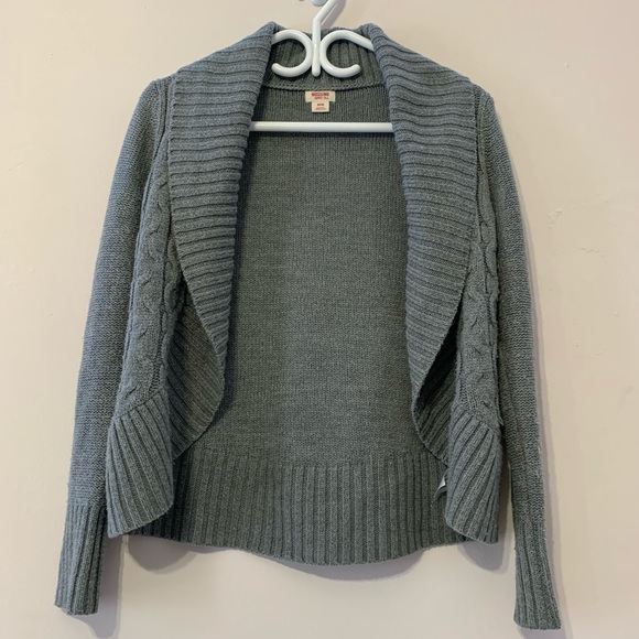 🧡3/$30 Mossimo Cable Knit Cocoon Grey Cardigan - Picture 2 of 7